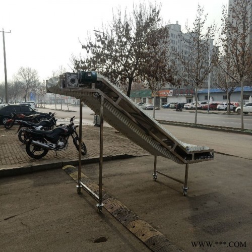 帶式爬坡上料機橡膠式皮帶機湖州 可轉彎平板式紙箱裝車皮帶機 批量加工