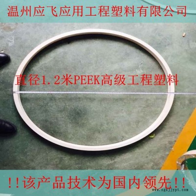 【溫州應(yīng)飛工程塑料】成功壓制直徑1.2米PEEK工程塑料球閥密封圈機(jī)械密封件