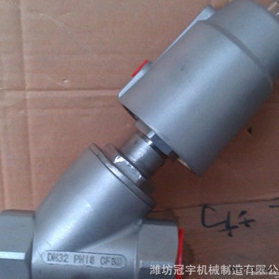 低價(jià)高品質(zhì)全不銹鋼304材質(zhì)DN40氣動角座  PTFE密封