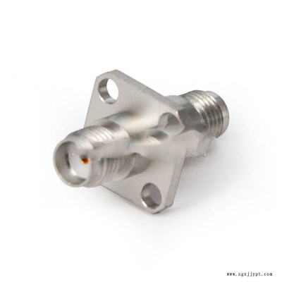 SMA(母)-SMA(母)精密轉(zhuǎn)接器，4孔法蘭，帶密封圈，DC-18GHz