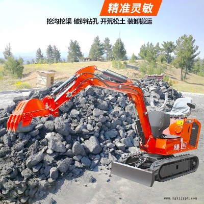 犀牛農(nóng)用挖掘機(jī) 先導(dǎo)操作橡膠履帶小鉤機(jī) 農(nóng)村改造風(fēng)暴1號小挖機(jī)配置