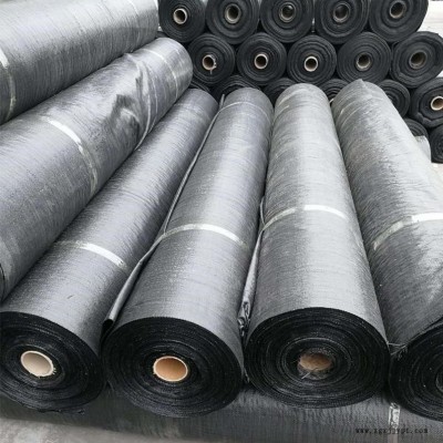 廠家批發(fā) 黑色園藝防草布 PP編織防草布 抗老化大棚防草地布