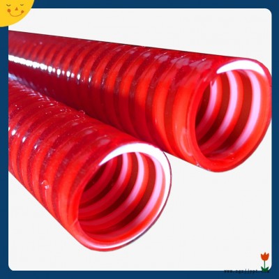 pvc回水管_紅色牛筋管_塑料加強筋波紋管_水泵回水管14mm塑料管水管子