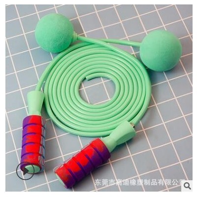 鍍金鋼絲跳繩PVC負(fù)重防繞兒童學(xué)生中考用健身體能競(jìng)速軸承跳繩