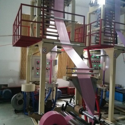 廠家定制八折邊垃圾袋，背心袋，平口袋，超市連卷袋塑料吹膜機