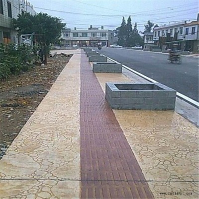 桓石 仿古壓?；炷恋仄?小區(qū)綠化 地面裝飾材料仿天然石材、磚、木效果逼真  壓花水泥地坪材料