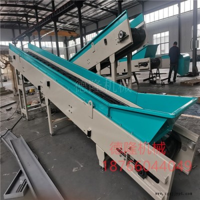 德隆dl-1131 非標(biāo)定制黑色橡膠帶輸送機(jī)工地砂石料提升機(jī)高側(cè)板皮帶運(yùn)輸機(jī)