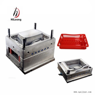 HILOONG 臺(tái)州黃巖家居日用品模具，塑料收納籃注塑模具