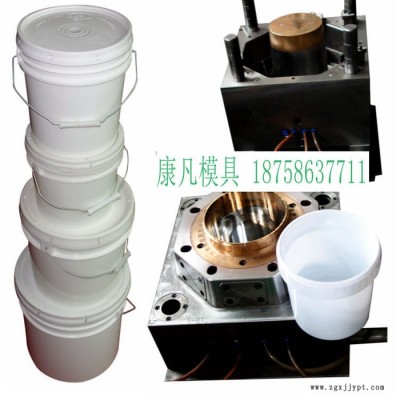供應(yīng)黃巖塑料模具廠 5L白膠桶模具4L油漆桶 食品桶模具 螺紋桶開模具價(jià)格