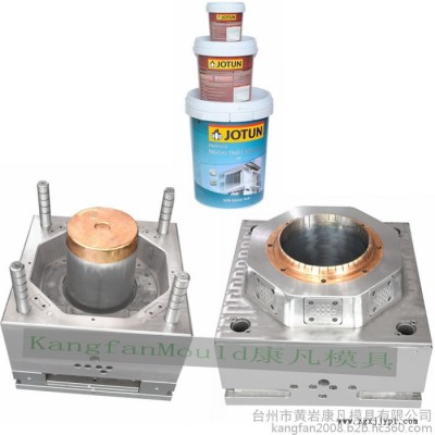 注射成型塑料模具18L涂料桶模具 20公斤機(jī)油桶模具25公斤真石漆桶模具，潤(rùn)滑油桶模具制造
