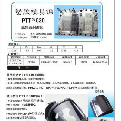 超鏡面、高硬度、高耐腐蝕〈新型鋼號UNI標(biāo)準(zhǔn)X40CR14〉模具鋼