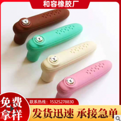 硅膠門(mén)把手套 創(chuàng)意防撞門(mén)把套 靜音門(mén)把手防護(hù)套 硅膠制品廠家