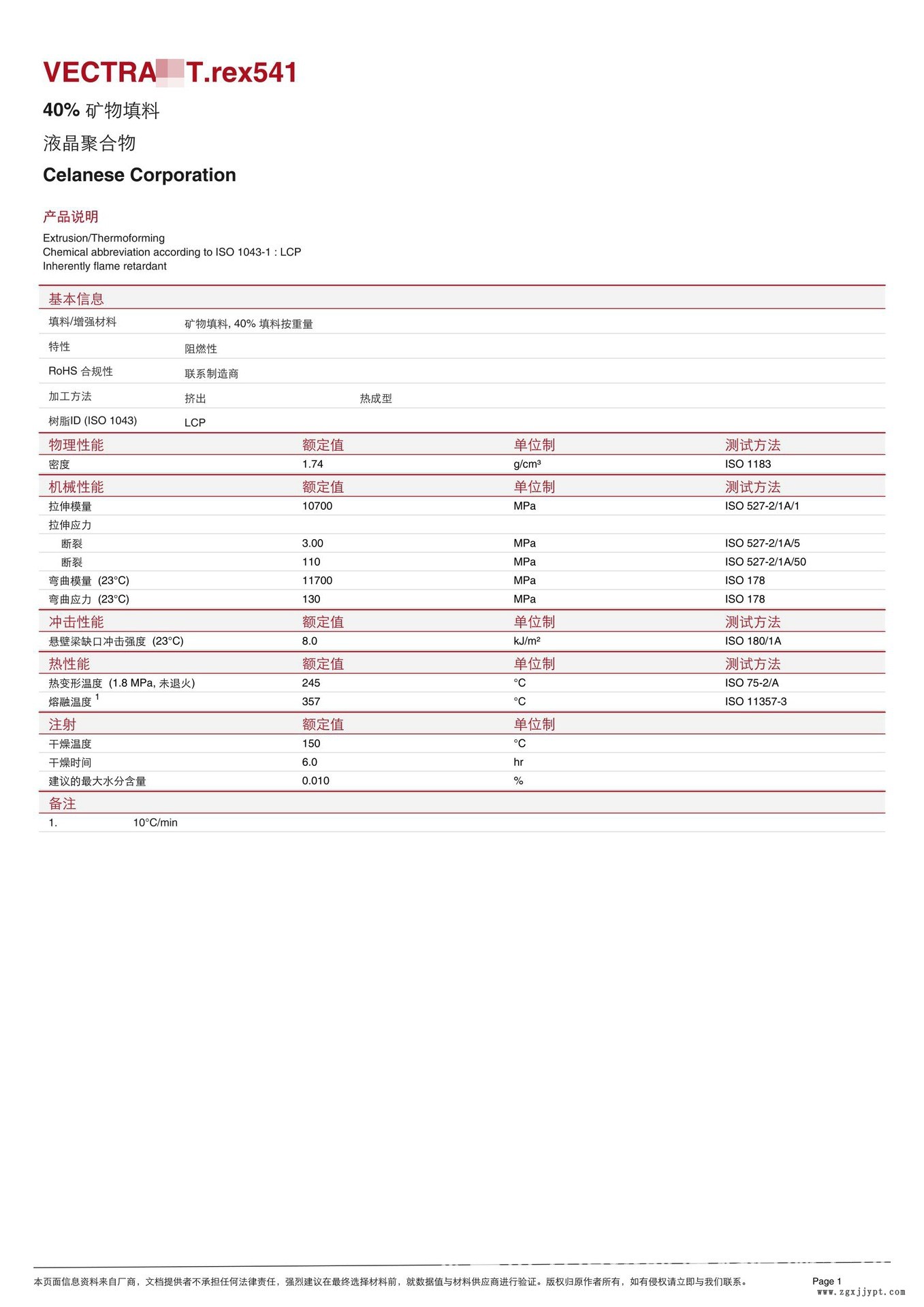 LCP/泰科納/T.rex541 40%礦物增強(qiáng) SMT對(duì)應(yīng) 耐高溫245度 防火V0示例圖2