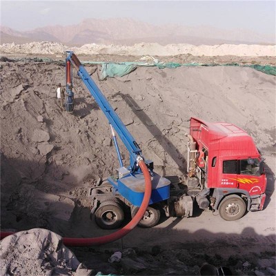 重慶火車(chē)皮卸灰氣力輸送機(jī) 機(jī)械手搖控卸集裝箱水泥粉輸送機(jī)