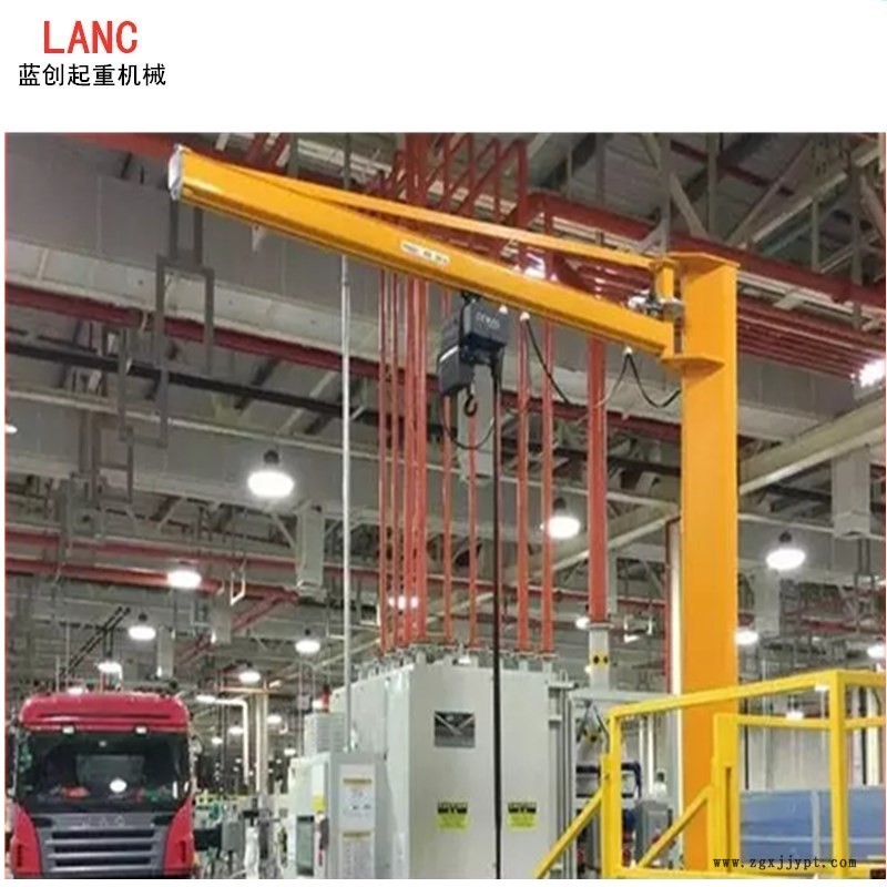 廠家直銷可定制2t電動定柱式懸臂吊無線遙控輕小型單臂吊機室內吊裝搬運獨臂吊示例圖2